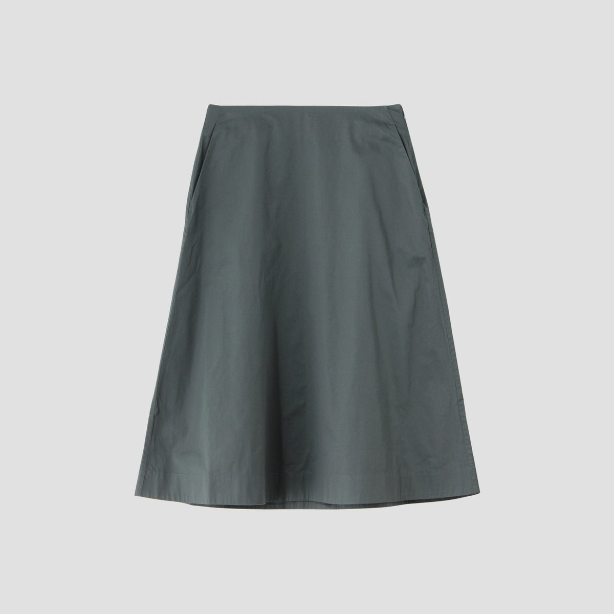 COTTON SATEEN SKIRT