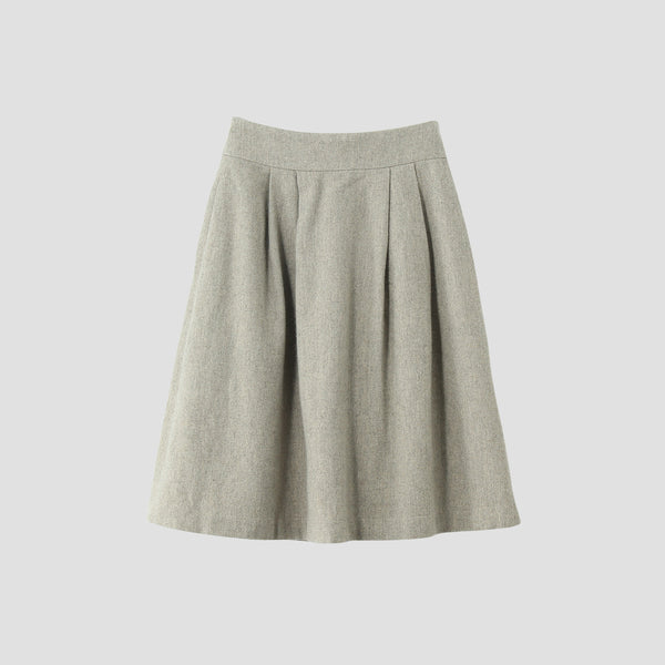 WOOL LINEN TWEED SKIRT