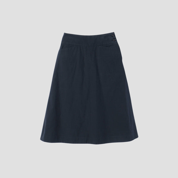 COTTON LINEN OXFORD SKIRT