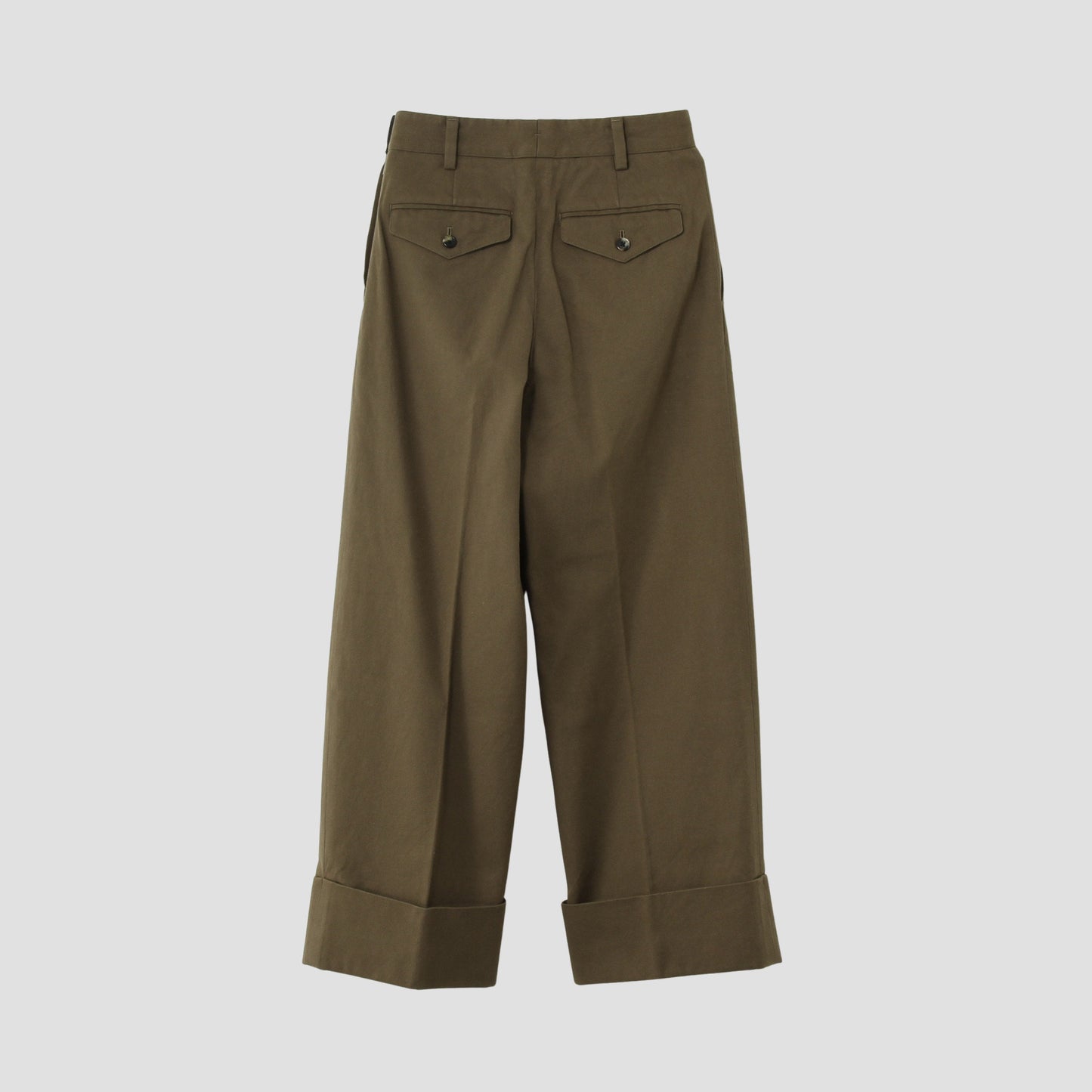 WASHED COTTON TWILL TROUSERS