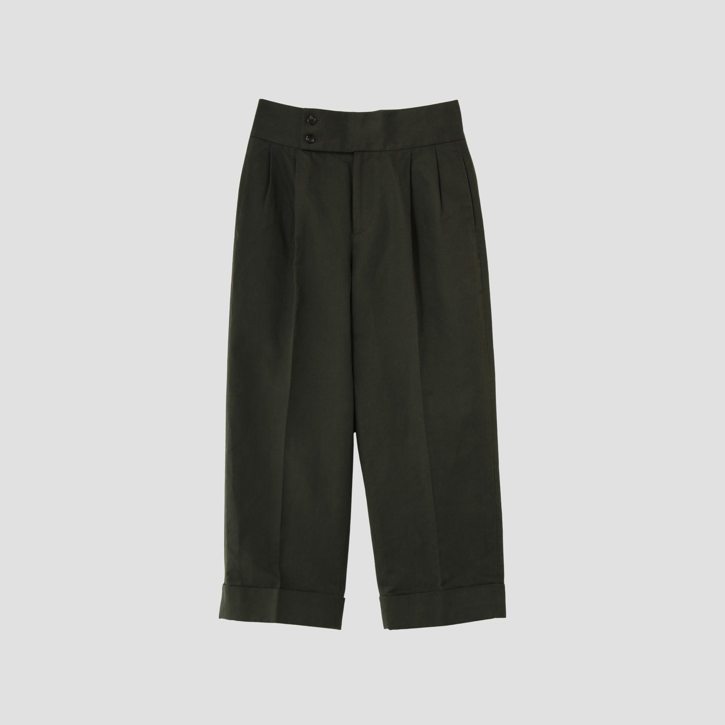 BRUSHED COTTON LINEN TROUSERS