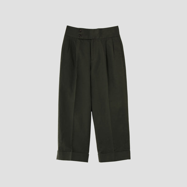 BRUSHED COTTON LINEN TROUSERS