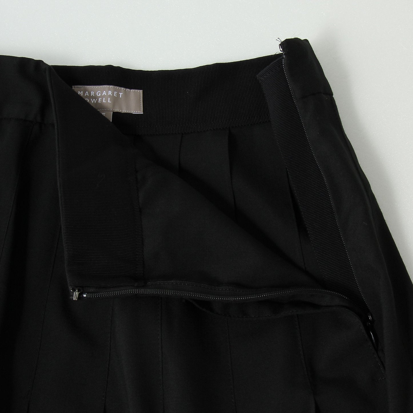 FINE WOOL POPLIN SKIRT