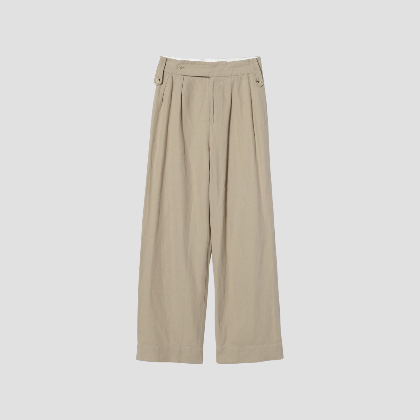 HIGH TWIST COTTON LINEN TROUSERS