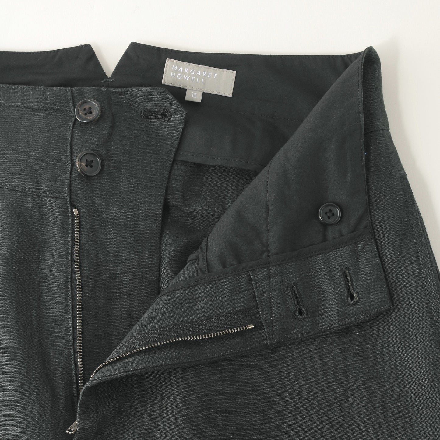MATT LINEN POPLIN TROUSERS