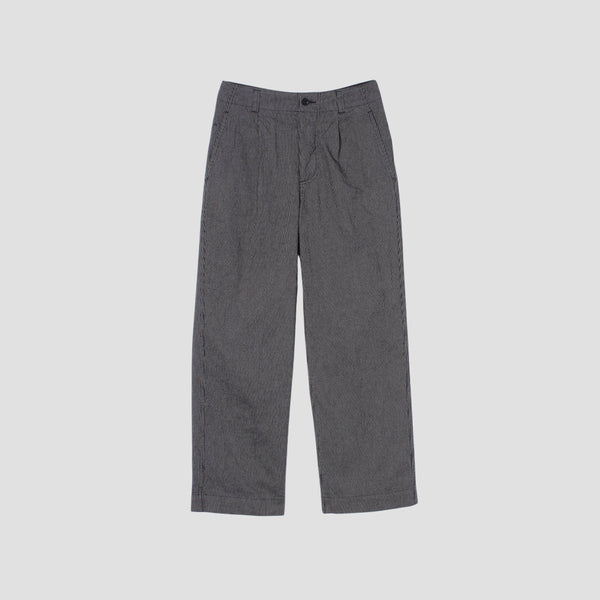 WORKWEAR STRIPE COTTON LINEN TROUSERS