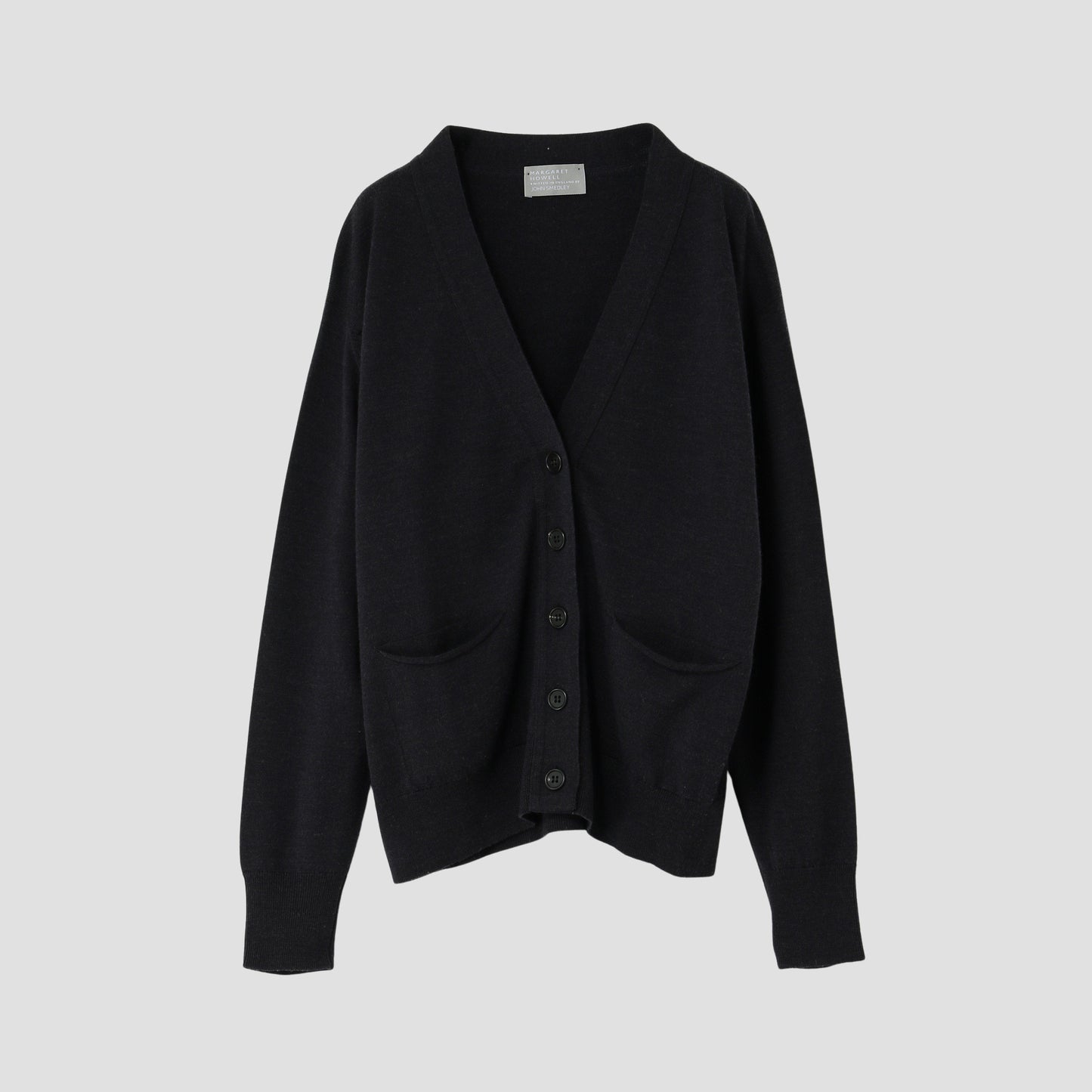 MERINO V NECK CARDIGAN KNIT