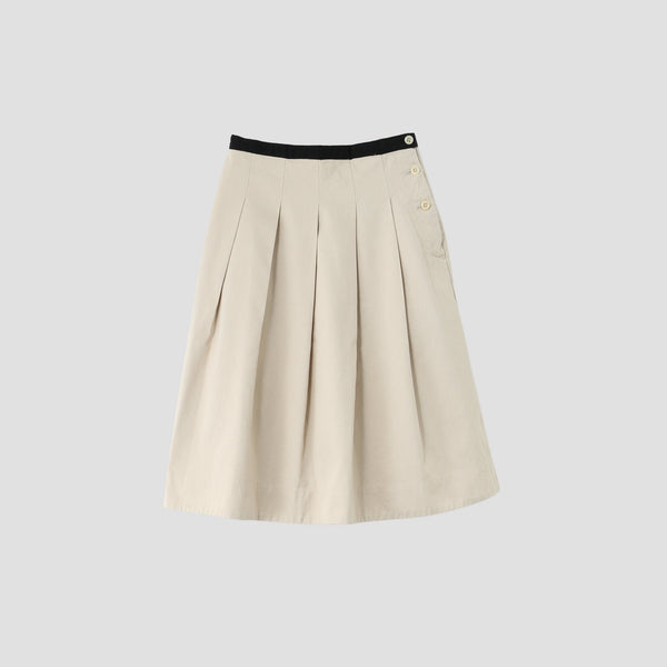 WOOL COTTON HEAVY TWILL SKIRT