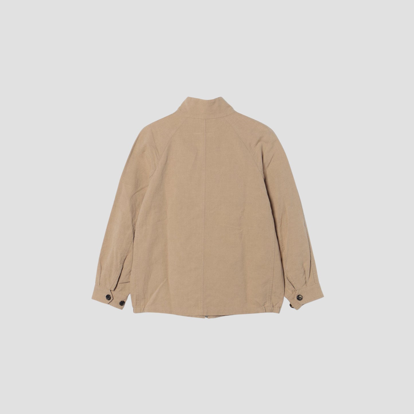 COTTON LINEN PLAIN WEAVE BLOUSON