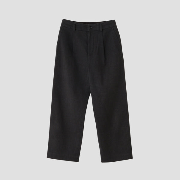 BRUSHED COTTON WOOL TROUSERS