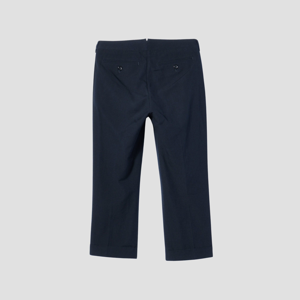 WOOL COTTON GABARDINE TROUSERS