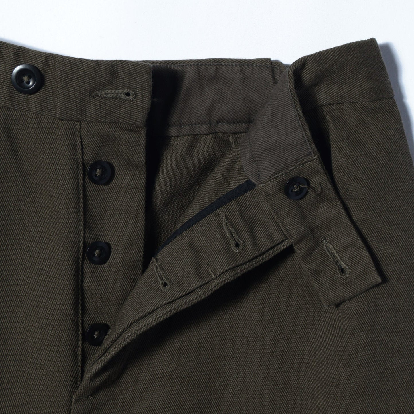 RAISED COTTON DRILL TROUSERS