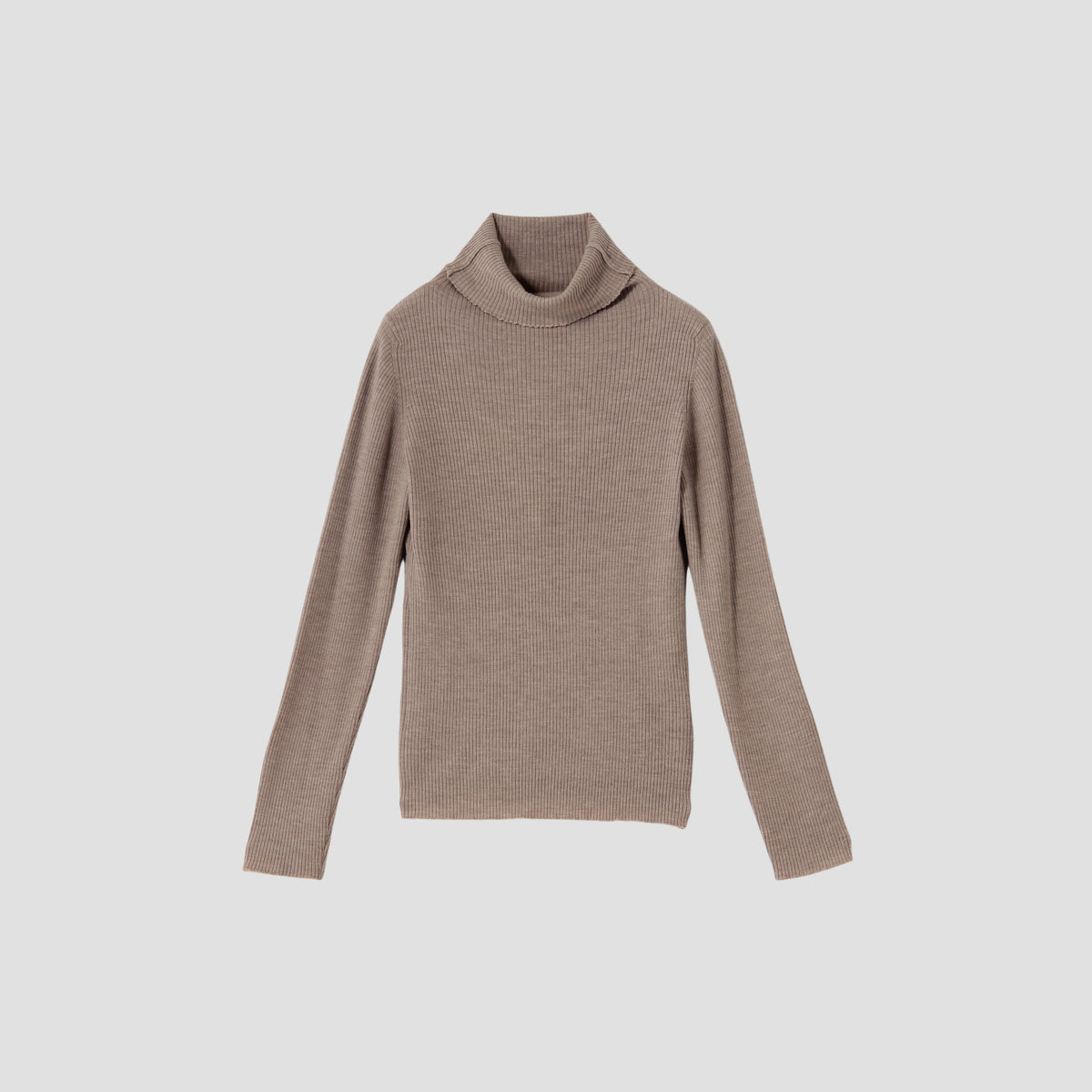 FINE RIB TURTLENECK KNIT