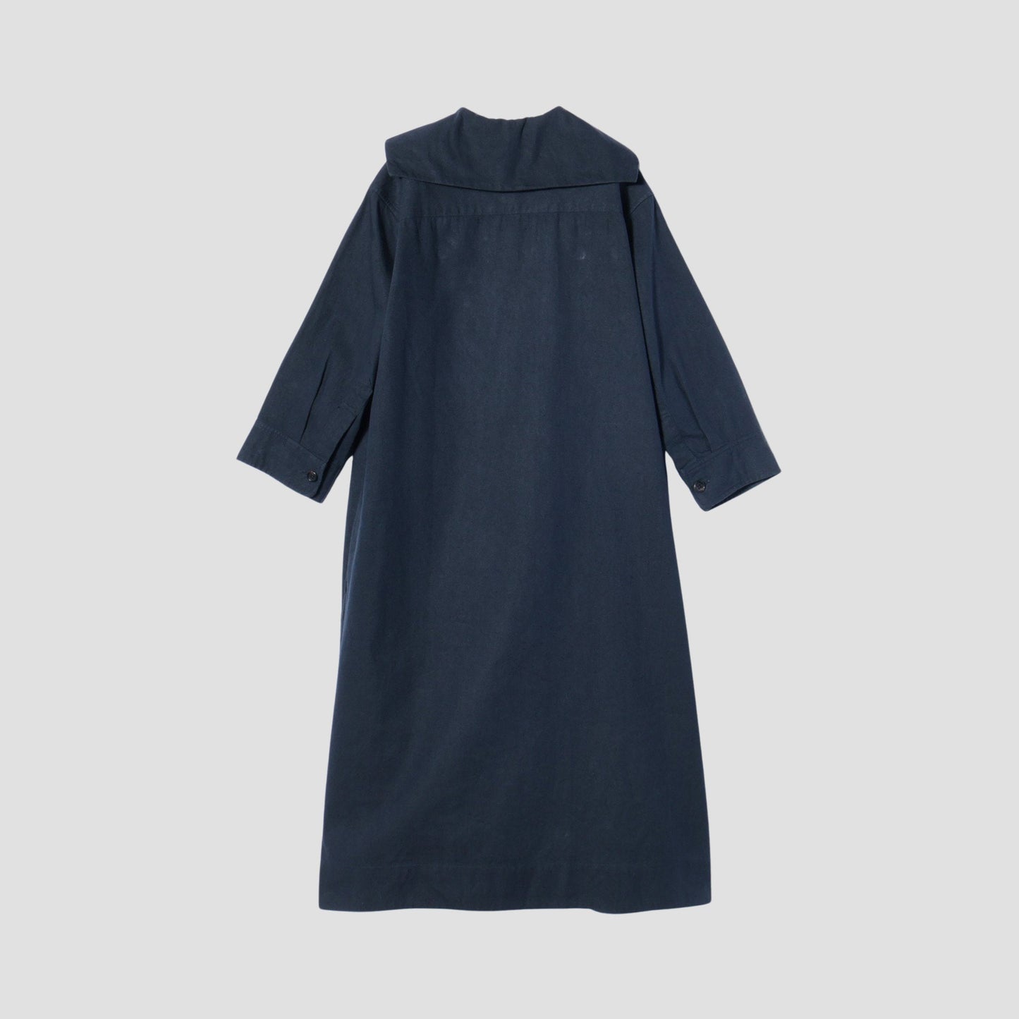 YARN DYE LINEN COTTON TWILL DRESS
