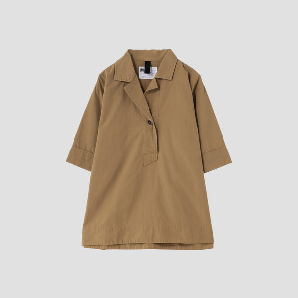 SANDED COTTON LINEN SHIRT
