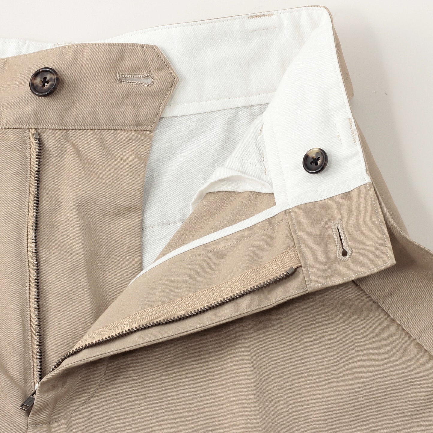 LIGHT COTTON LINEN TWILL TROUSERS