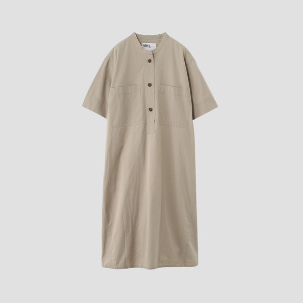 SANDED COTTON LINEN DRESS