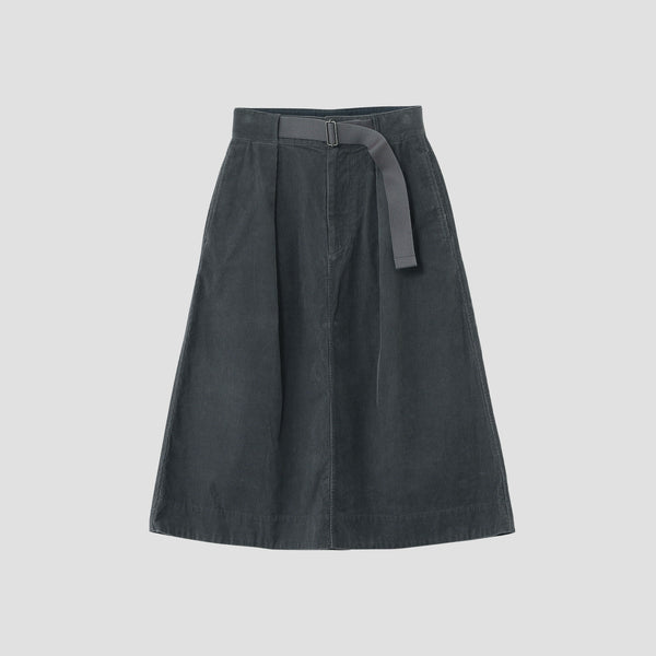 DRY COTTON NEEDLECORD SKIRT
