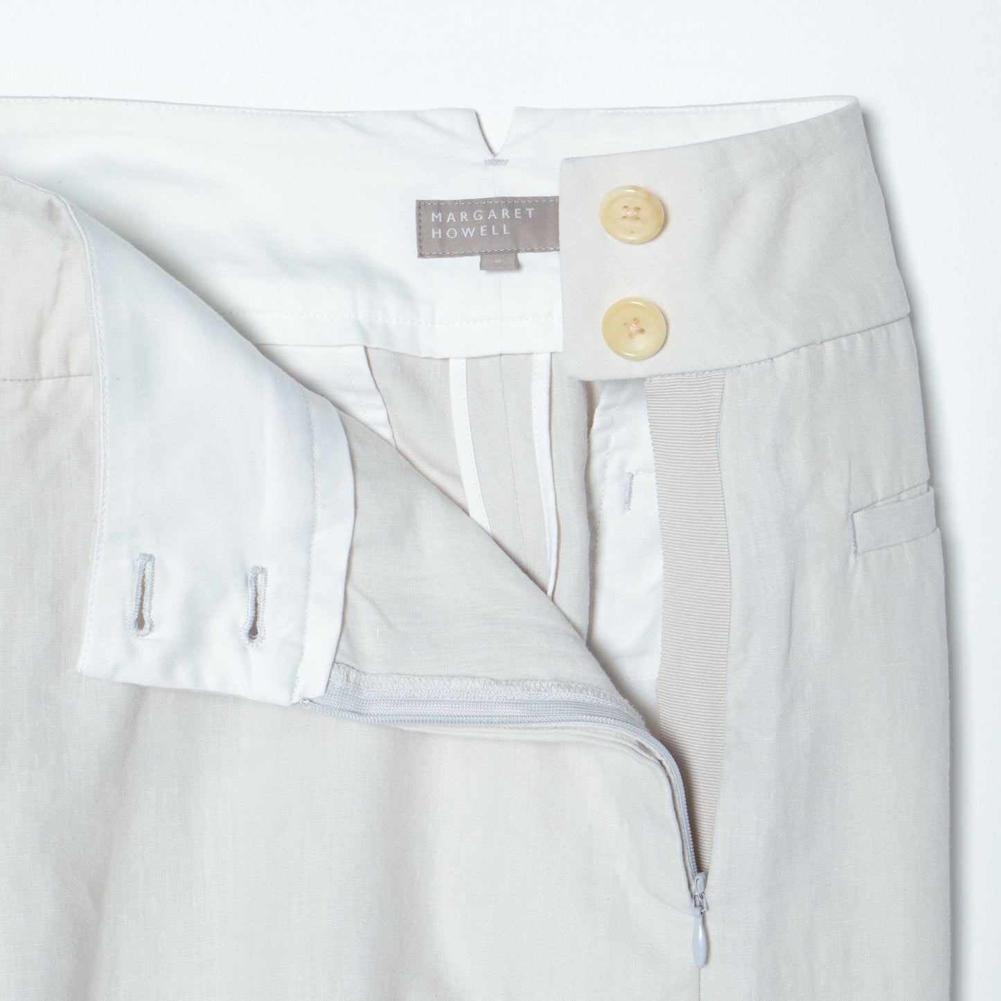 HIGH DENSE LINEN TROUSERS
