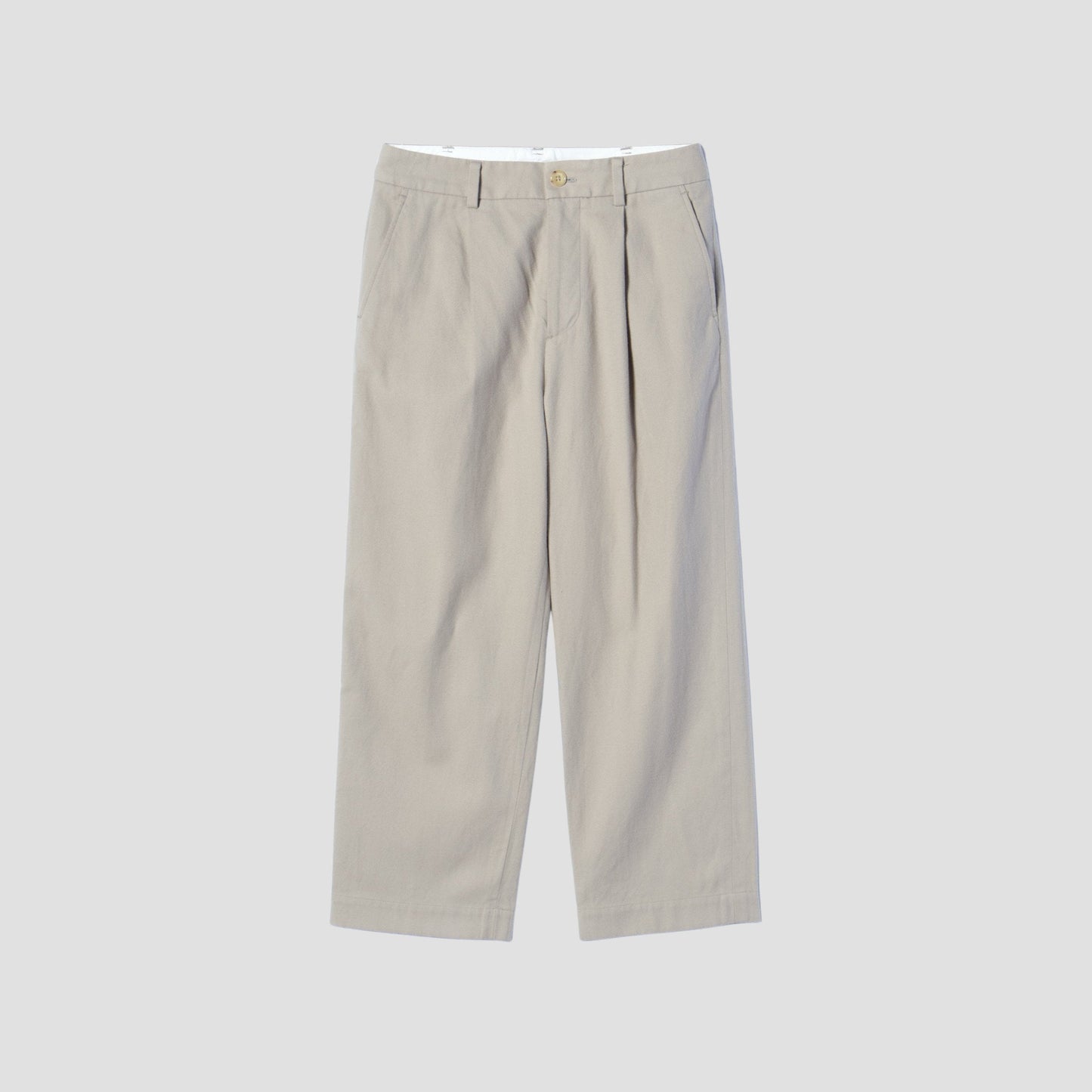 BRUSHED COTTON WOOL TROUSERS