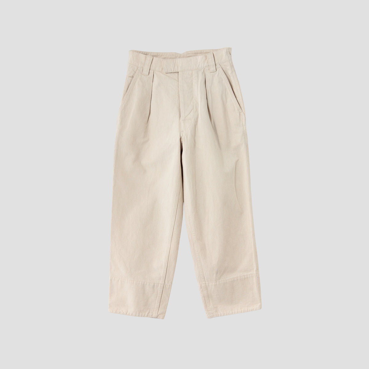 NATURAL DENIM TROUSERS