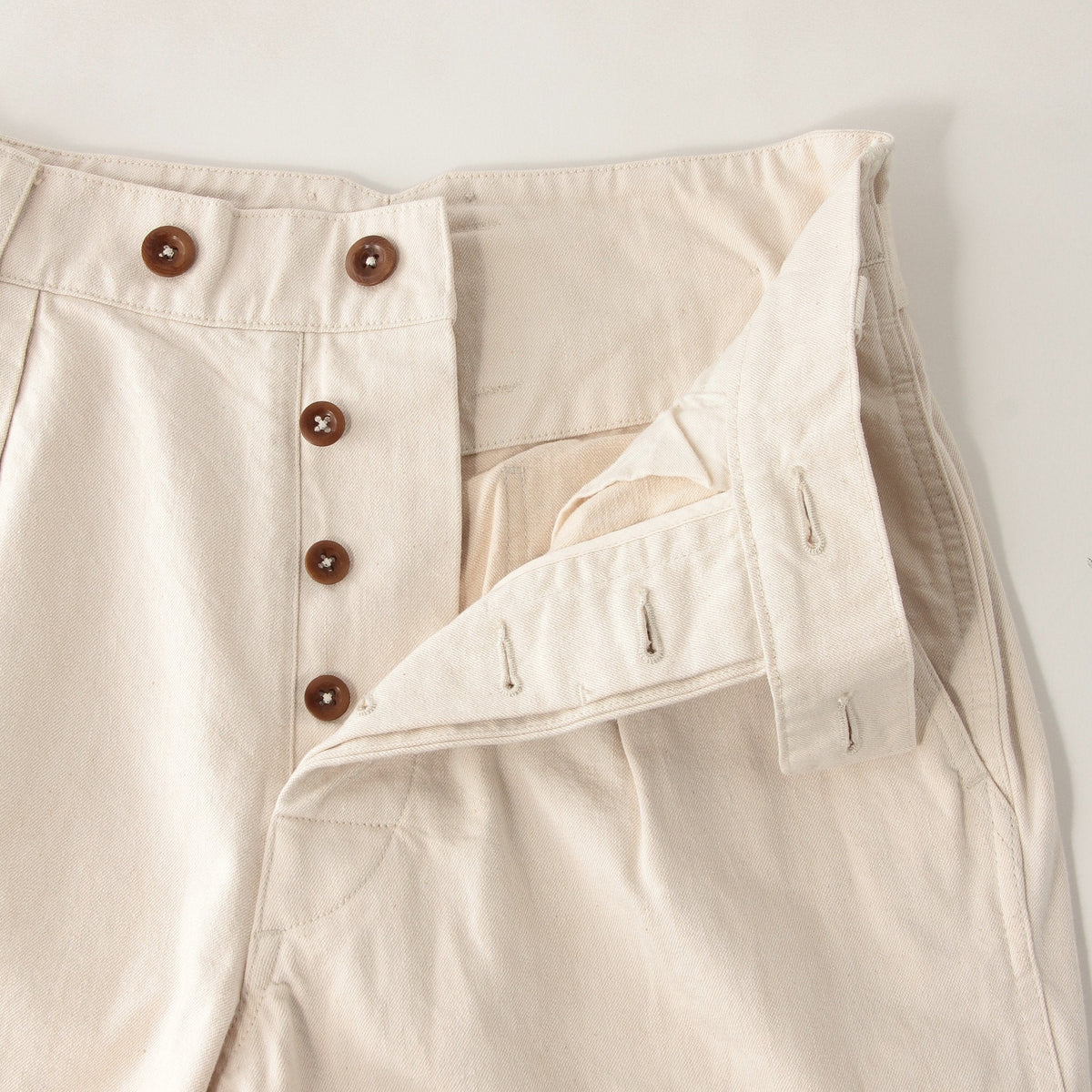 NATURAL DENIM TROUSERS