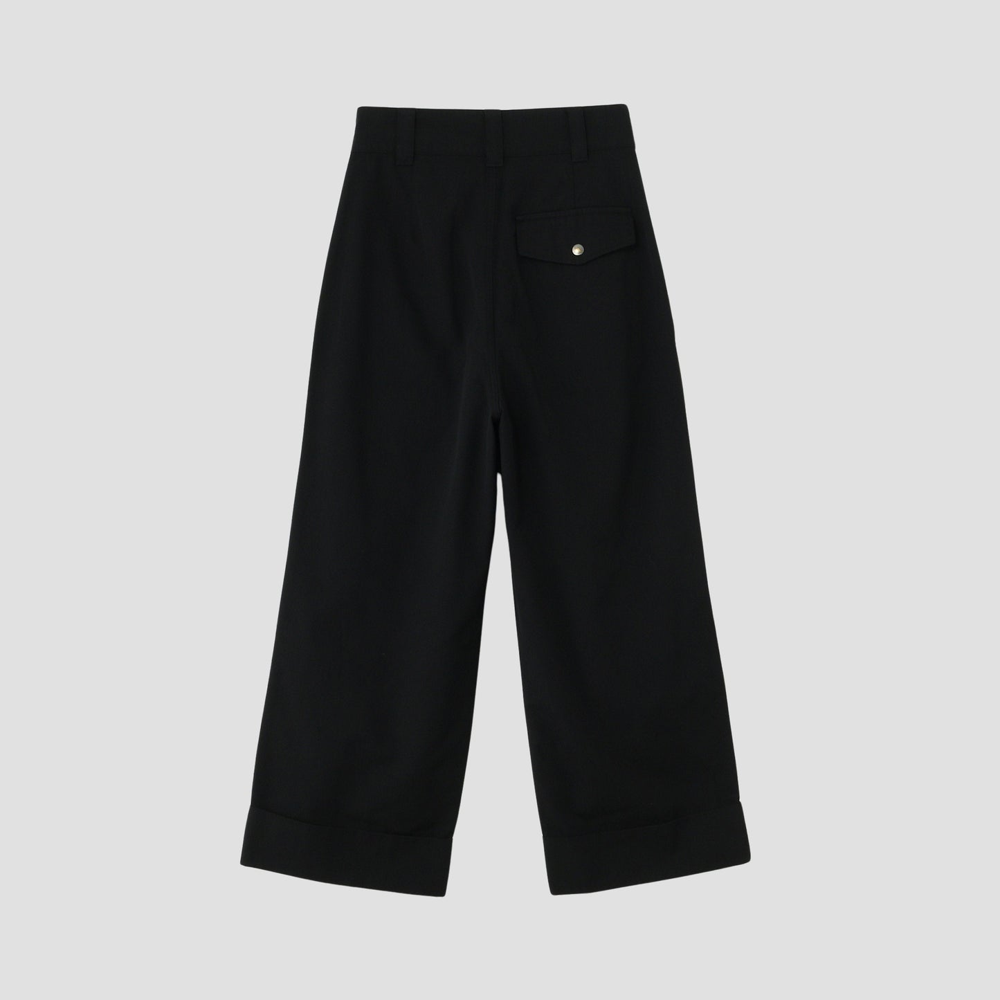 WOOL COTTON TWILL TROUSERS