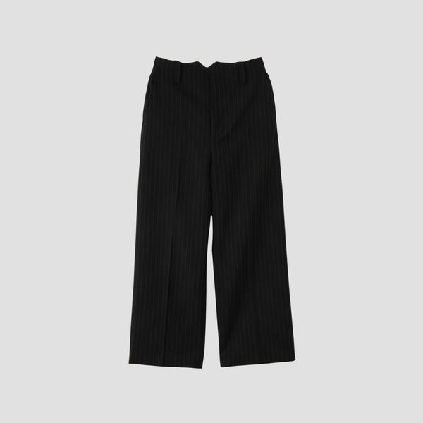 STRIPE WOOL PLAINWEAVE TROUSERS