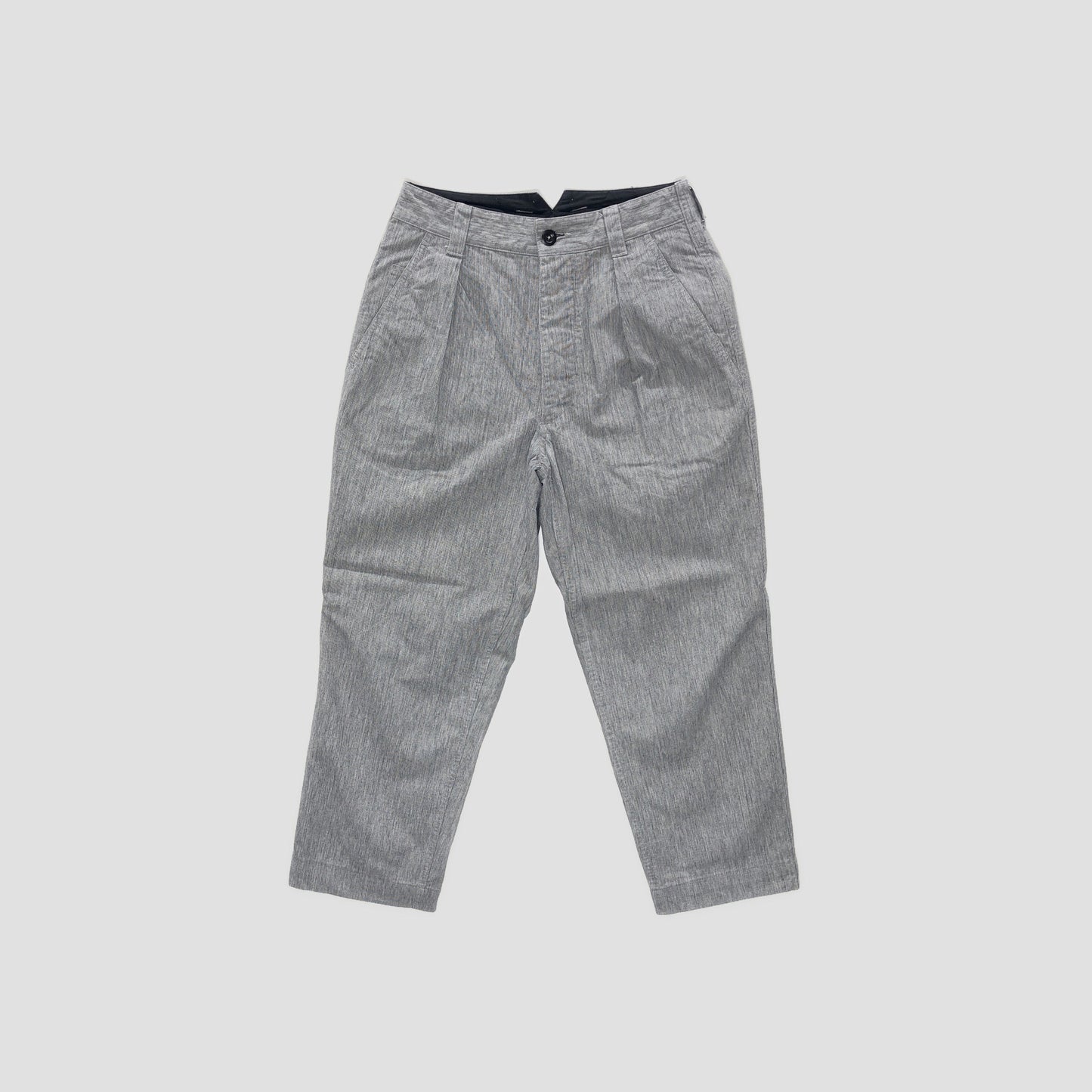 IRREGULAR END ON END COTTON LINEN TROUSERS