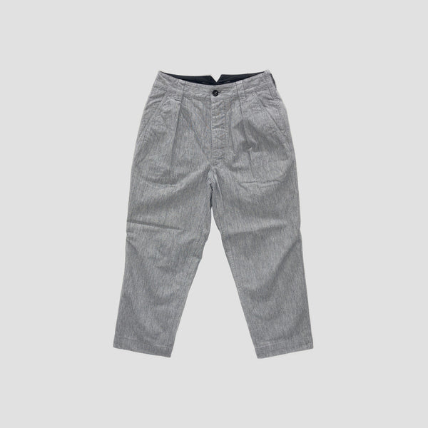 IRREGULAR END ON END COTTON LINEN TROUSERS