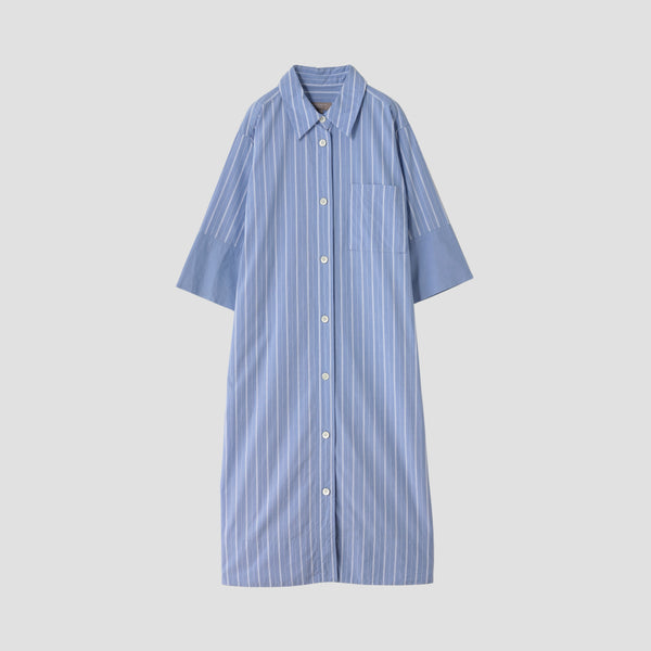 WIDE PJ STRIPE COTTON DRESS