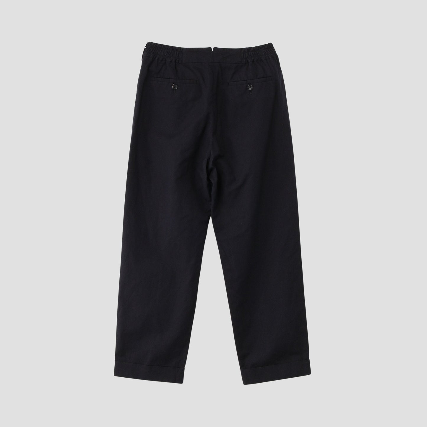 COTTON LINEN PLAIN WEAVE TROUSERS