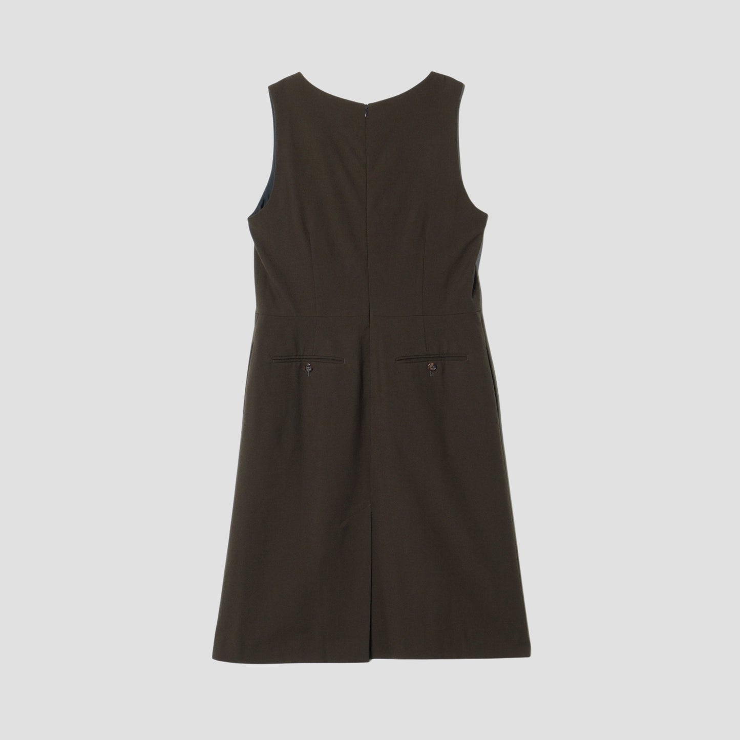 MILLED WOOL TWILL DRESS