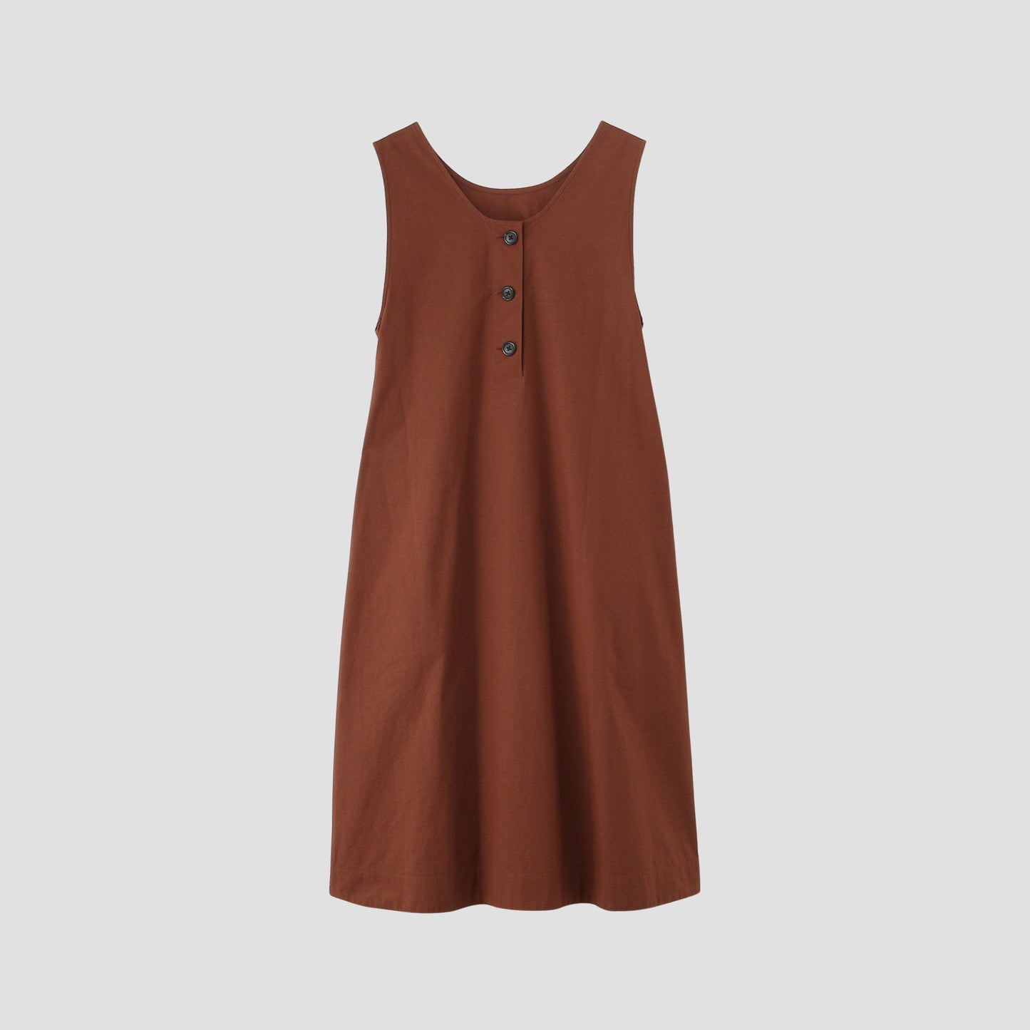 PLAIN COTTON SILK DRESS