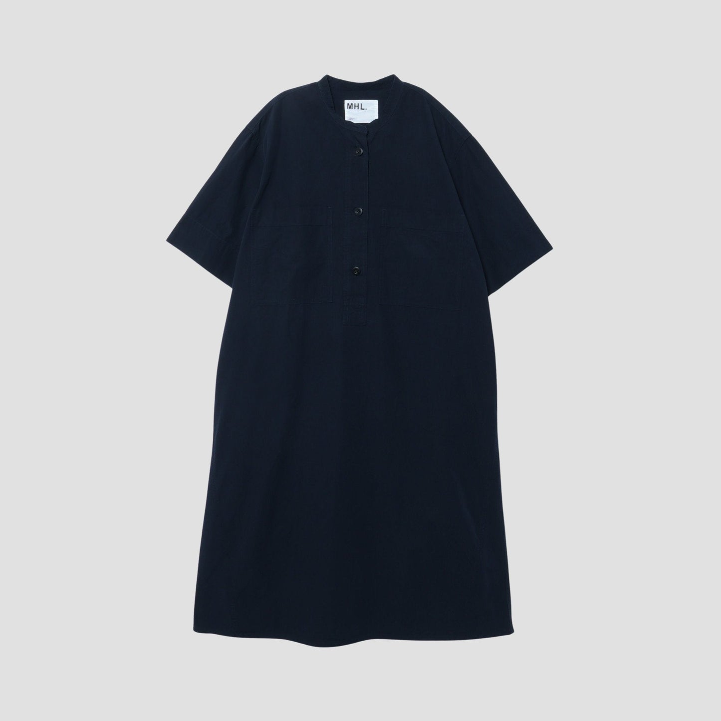 SANDED COTTON LINEN DRESS