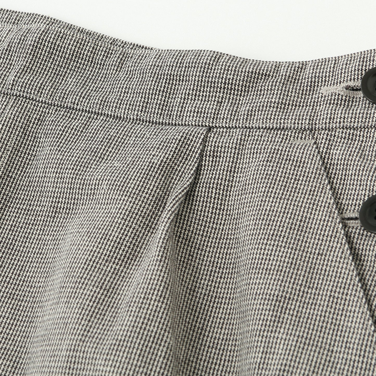 CHEF CHECK COTTON LINEN SKIRT
