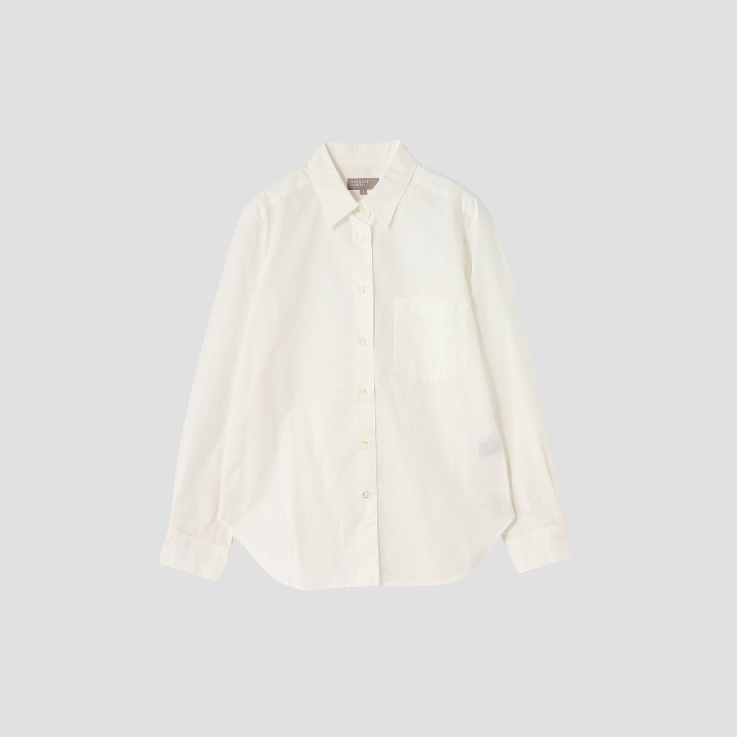 WHITE COTTON POPLIN SHIRT
