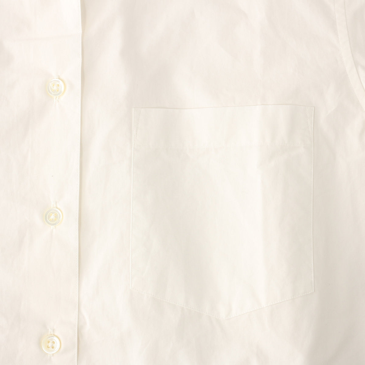 WHITE COTTON POPLIN SHIRT