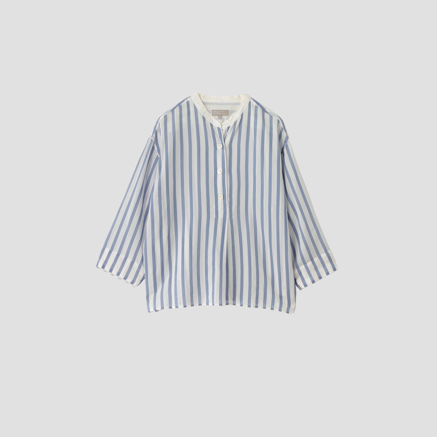 SILK COTTON BOLD STRIPE SHIRT