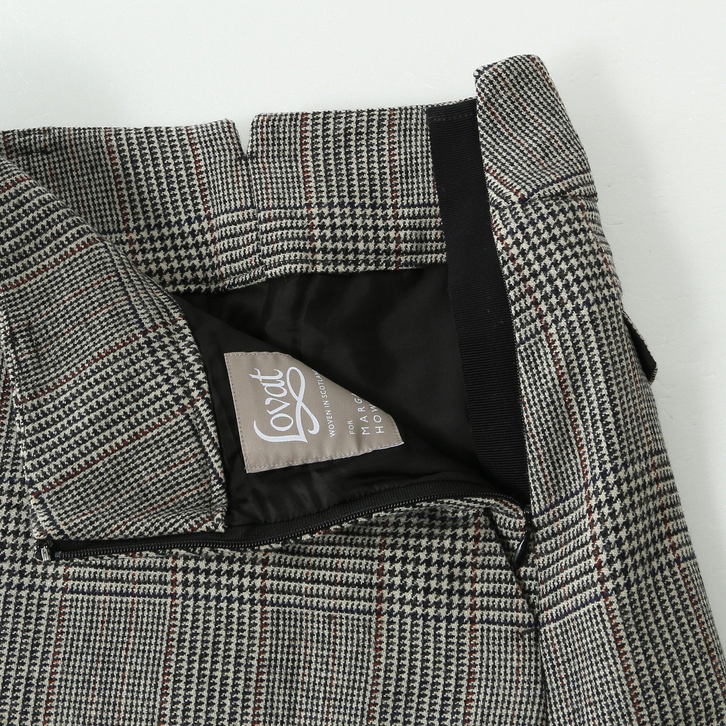MULTI CHECK WOOL SKIRT