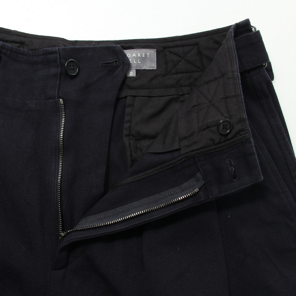 BRUSHED COTTON TWILL TROUSERS