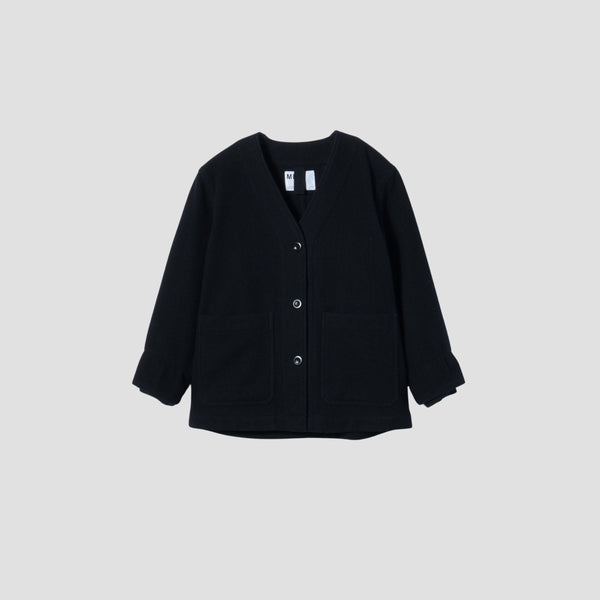 FELTED WOOL TWILL BLOUSON