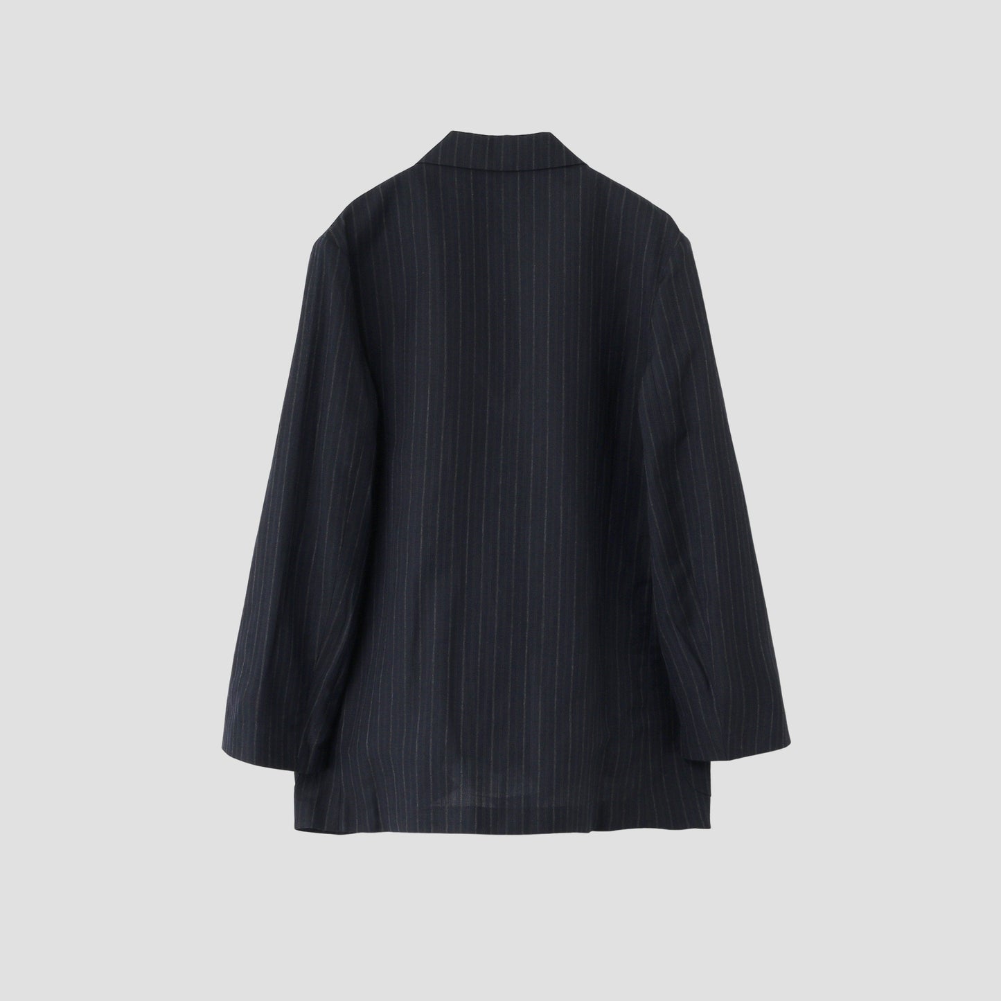 CHALK STRIPE LINEN WOOL JACKET