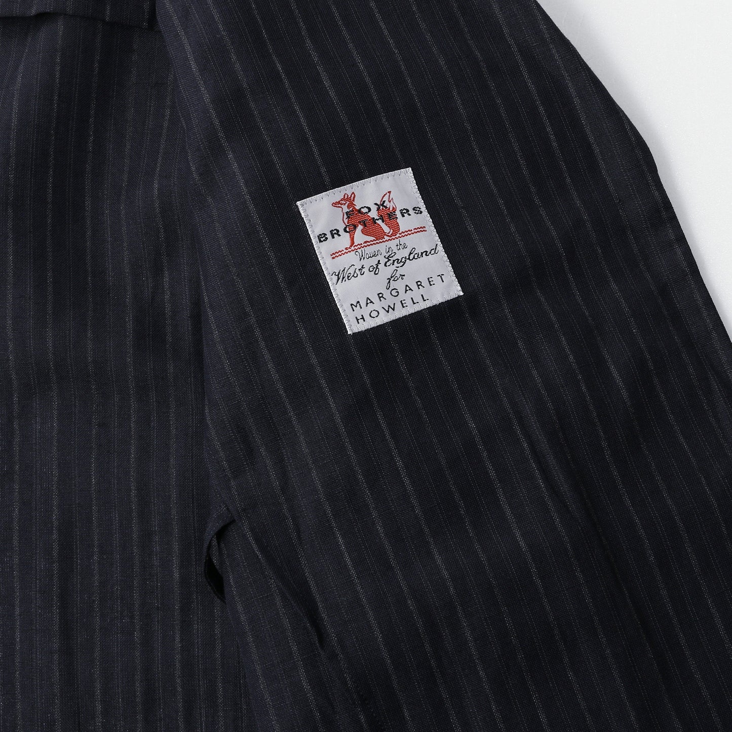 CHALK STRIPE LINEN WOOL JACKET