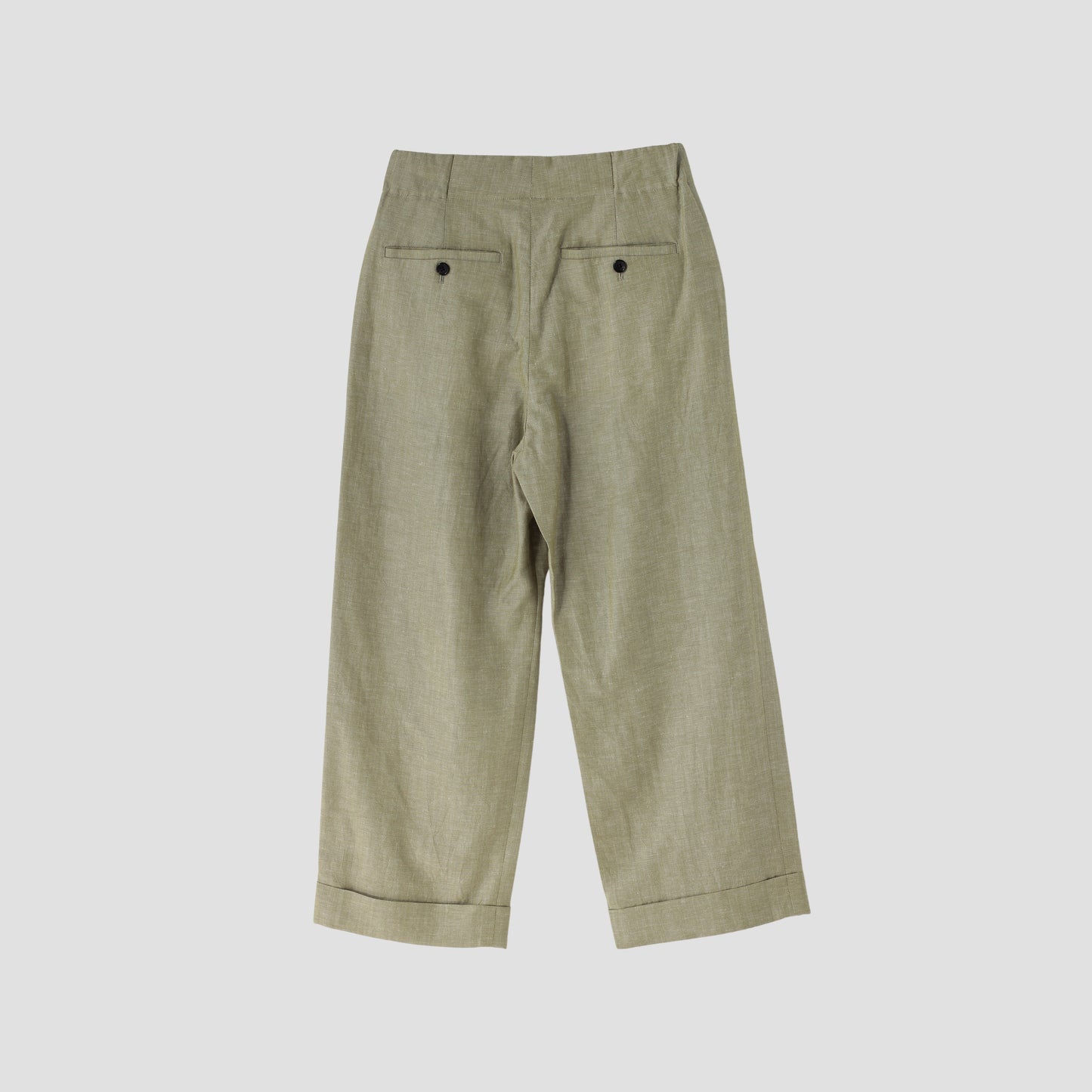WOOL LINEN HOPSACK TROUSERS