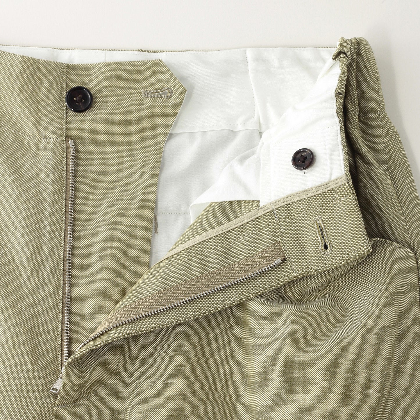 WOOL LINEN HOPSACK TROUSERS