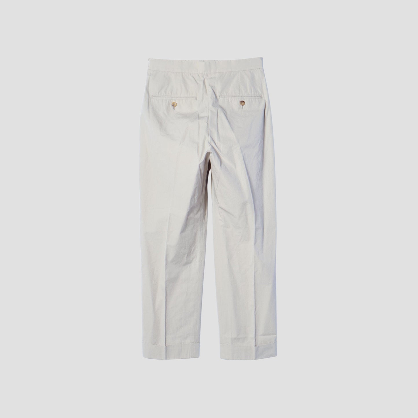 WASHED YARN DYE POPLIN TROUSERS