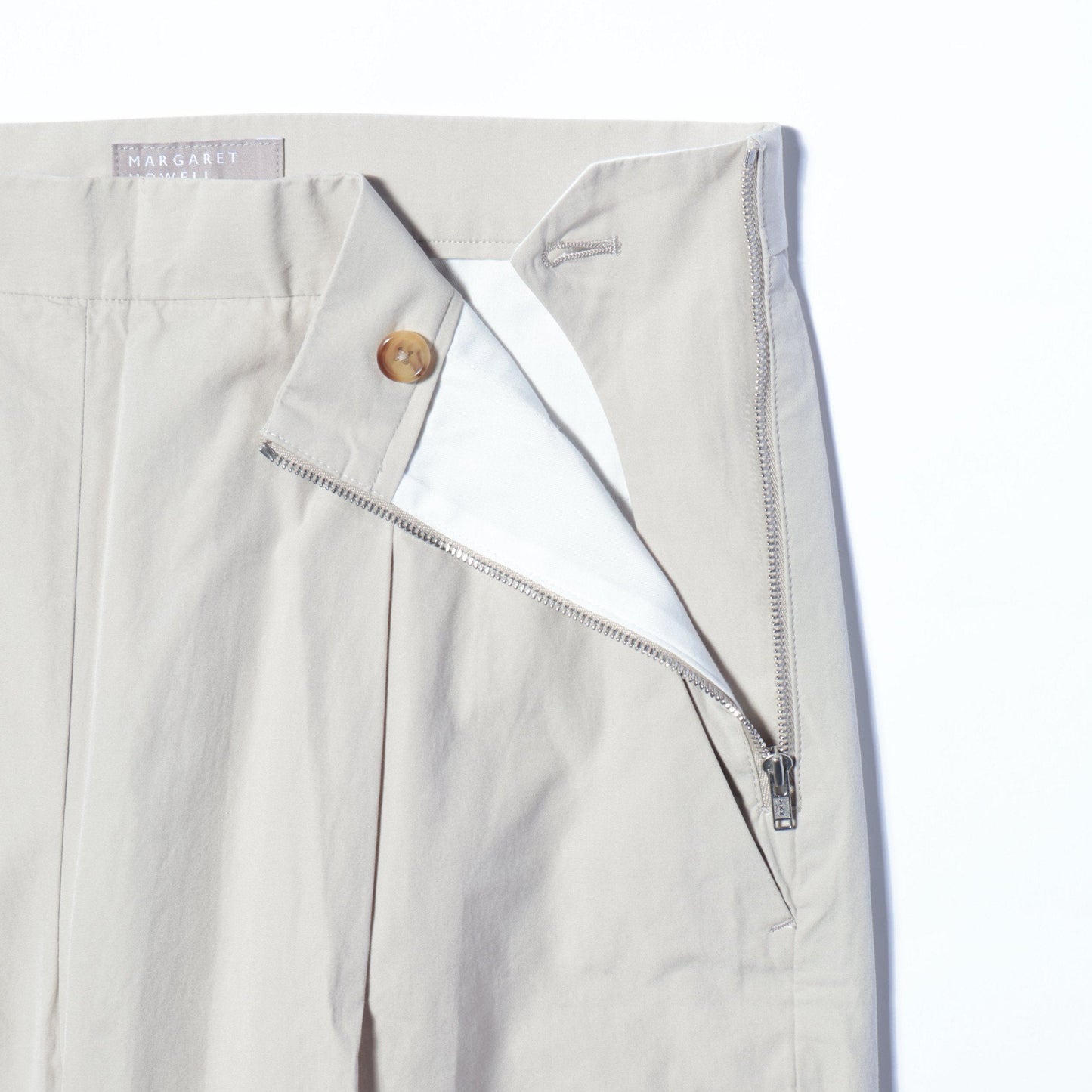 WASHED YARN DYE POPLIN TROUSERS