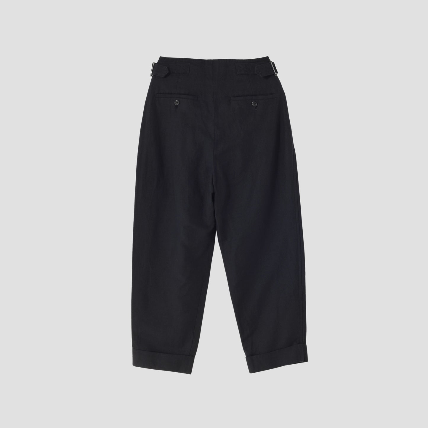 LINEN WOOL TWILL TROUSERS