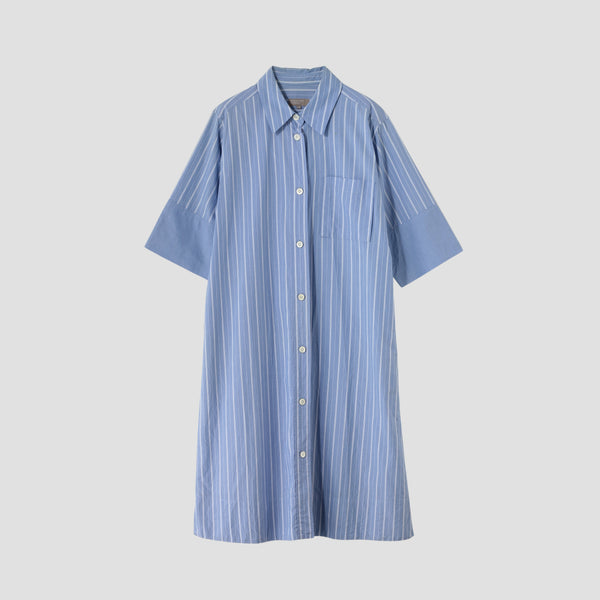 WIDE PJ STRIPE COTTON DRESS